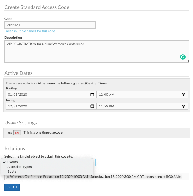 Adding Access Codes Brushfire Help Center